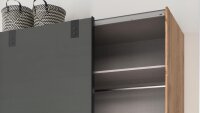 Schwebetürenschrank CARDIFF Eiche graphit 180 cm