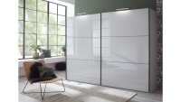 Schwebetürenschrank SEOUL 2-trg. Glas light grey 250 cm