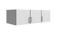 Schrankaufsatz CLICK Schrank weiß Dekor 2 Türen 95 cm