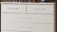 Kommode CLICK Schrank weiß Dekor 7 Schubkästen 90 cm