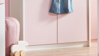 Kleiderschrank CINDY 2 weiß rosé Drehtürenschrank 95 cm