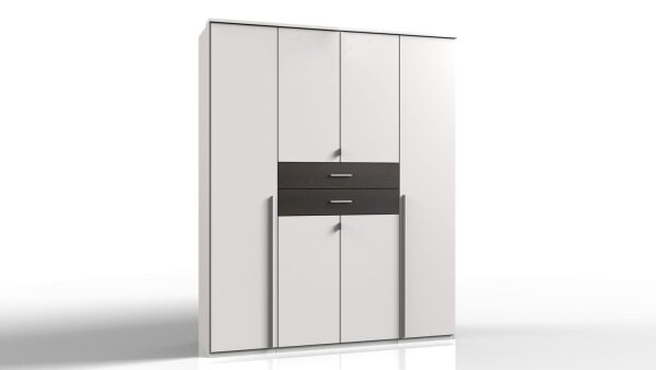 Kleiderschrank DENNIS weiß Carbon-Oak Schrank 180 cm