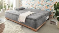 Schlafsofa MILA LUX.3DL Stoff dunkelgrau inkl. Bettkasten 208