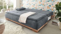 Schlafsofa MILA LUX.3DL Stoff anthrazit inkl. Bettkasten 208