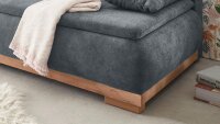 Schlafsofa MILA LUX.3DL Stoff anthrazit inkl. Bettkasten 208