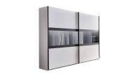 Schwebetürenschrank ALICANTE Weiß Graphit 250 cm