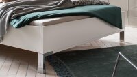 Doppelbett SHANGHAI Futonbett weiß und Kieselgrau 180