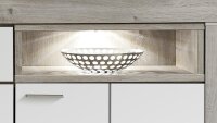 Sideboard GRANADA Haveleiche weiß supermatt inkl. LED