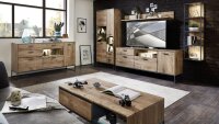 TV-Board ANABEL Haveleiche cognac graphit Industrial Style