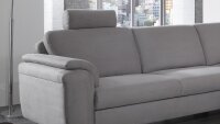 Ecksofa ORBIT Microfaser alu grau mit Federkern