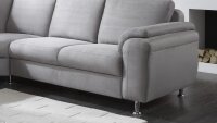 Ecksofa ORBIT Microfaser alu grau mit Federkern