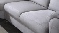 Ecksofa ORBIT Microfaser alu grau mit Federkern