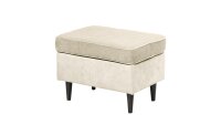 Hocker OMADO 2 Polsterhocker Sitzhocker Stoff creme 63 cm