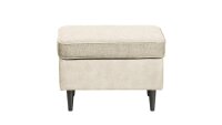 Hocker OMADO 2 Polsterhocker Sitzhocker Stoff creme 63 cm