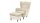 Hocker OMADO 2 Polsterhocker Sitzhocker Stoff creme 63 cm