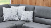 Wohnlandschaft DAKAR U-Sofa in Stoff grau Kaltschaum