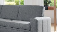 Ecksofa CLEVELAND L-Sofa Stoff steel grau Federkern