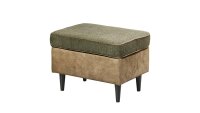 Hocker OMADO 2 Polsterhocker Sitzhocker Stoff olive 63 cm