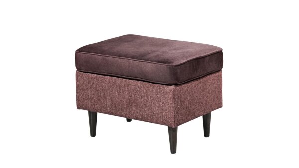 Hocker OMADO 2 Polsterhocker Sitzhocker Stoff aubergine 63 cm