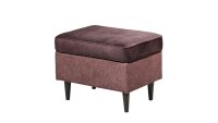 Hocker OMADO 2 Polsterhocker Sitzhocker Stoff aubergine...