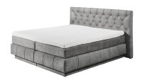 Boxspringbett FLORENZ 8 grau 7-Zonen TTFK Topper 180x200