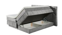 Boxspringbett FLORENZ 8 grau 7-Zonen TTFK Topper 180x200