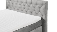 Boxspringbett FLORENZ 8 grau 7-Zonen TTFK Topper 180x200