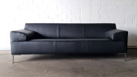 ROLF BENZ Sofa Freistil 180 Couch Leder schwarz 200 cm Fuß chrom