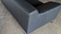 ROLF BENZ Sofa Freistil 180 Couch Leder schwarz 200 cm Fuß chrom