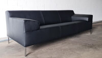 ROLF BENZ Sofa Freistil 180 Couch Stoff grau 200 cm Fuß schwarz