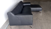 ROLF BENZ Ecksofa Freistil 180 rechts Leder schwarz 260x170 cm