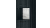 Hängeschrank Badezimmer DEVON Schrank anthrazit nero mit LED