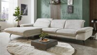 Ecksofa L MP-IN22025 Polyester ecru Sitztiefenverstellung