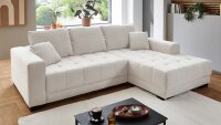 Ecksofa MERLIN creme elektrische Sitztiefenverstellung