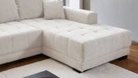 Ecksofa MERLIN creme elektrische Sitztiefenverstellung