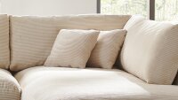 Ecksofa Angel Lincoln Cord Creme Nosagunterfederung