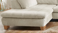 Ecksofa CONCORD Stoff Cord natur Nosagfederung 306x197