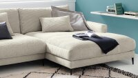 Ecksofa Uptown Cord snow Wellenunterfederung