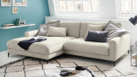 Ecksofa Uptown Cord snow Wellenunterfederung