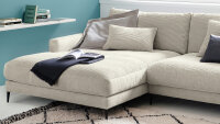 Ecksofa Uptown Cord snow Wellenunterfederung