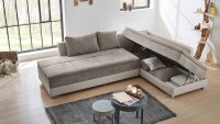 Wohnlandschaft MODENA Sofa Dauerschläfer greige mit...