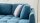 Ecksofa AGIRA Denim Jeans Stoff blau mit Schlaffunktion Kissen 250x190