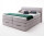 Boxspringbett 180x200 MODESTO BX1440 Stoff silber Topper