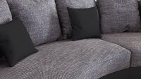 Wohnlandschaft LIMONCELLO Sofa Rundecke schwarz grau