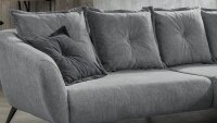 Ecksofa BAGGIO Sofa Wohnlandschaft grau mit Kissen 277x162