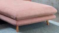 Ecksofa LAZIO Wohnlandschaft mit Kissen in rosa 255x180 cm