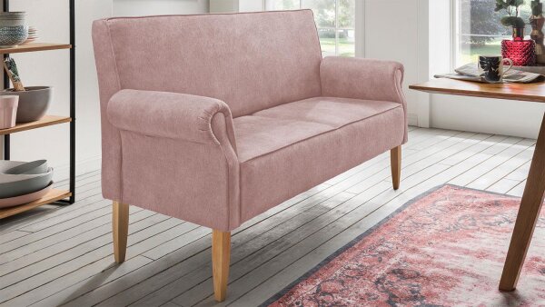 Küchensofa ANTONI 3-Sitzer Stoff flamingo rosa inkl. Kissen