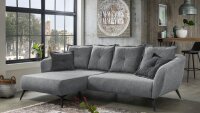 Ecksofa BAGGIO Couch Wohnlandschaft in grau 162x277 cm