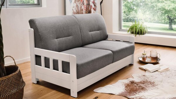 Schlafsofa KAMPUS 2-Sitzer dunkelgrau Liegefunktion 154 cm