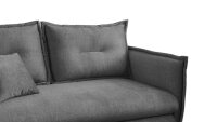 3-Sitzer Sofa LAZIO mit Kissen in anthrazit Asche 183x110 cm